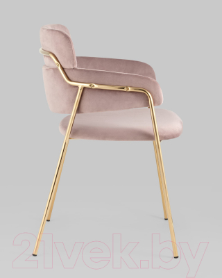 Стул Stool Group Полин / FDC6085 MISTY ROSE FUT-64 (велюр розовый)