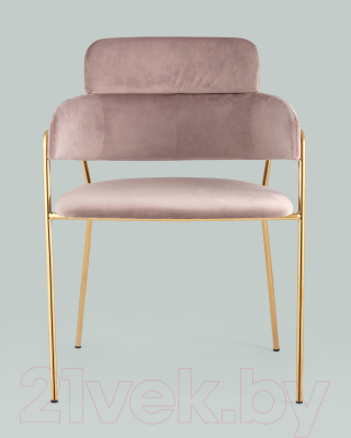 Стул Stool Group Полин / FDC6085 MISTY ROSE FUT-64 (велюр розовый)