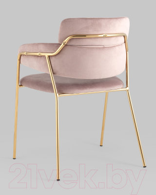 Стул Stool Group Полин / FDC6085 MISTY ROSE FUT-64 (велюр розовый)