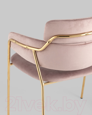 Стул Stool Group Полин / FDC6085 MISTY ROSE FUT-64 (велюр розовый)