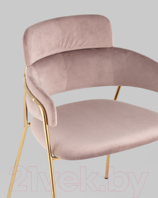 Стул Stool Group Полин / FDC6085 MISTY ROSE FUT-64 (велюр розовый)
