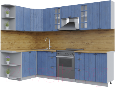 Готовая кухня Интерлиния Берес 1.5x2.8 левая - фото