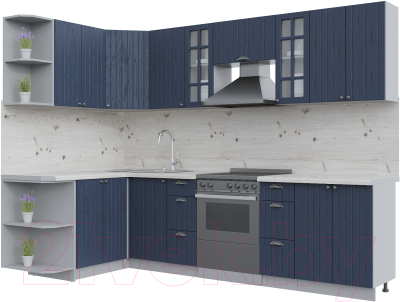 Готовая кухня Интерлиния Берес 1.5x2.8 левая - фото