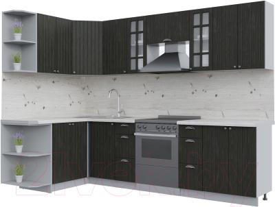 Готовая кухня Интерлиния Берес 1.5x2.8 левая - фото