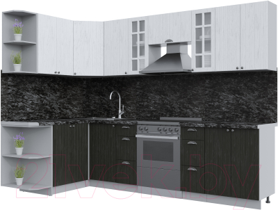 Готовая кухня Интерлиния Берес 1.5x2.8 левая - фото
