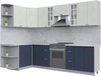 Готовая кухня Интерлиния Берес 1.5x2.8 левая - фото