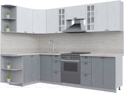 Готовая кухня Интерлиния Берес 1.5x2.8 левая - фото