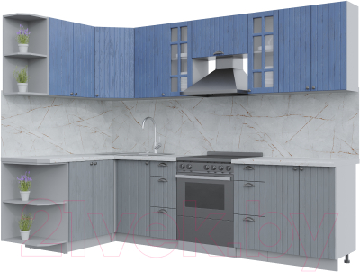 Готовая кухня Интерлиния Берес 1.5x2.8 левая - фото