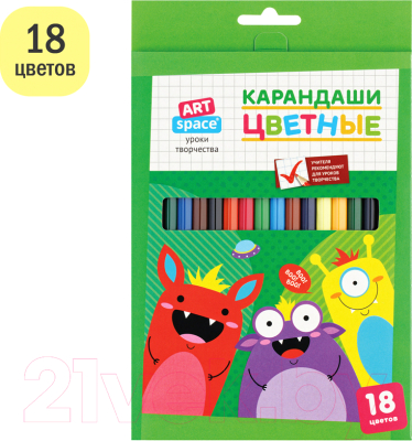 Набор цветных карандашей ArtSpace Монстрики / CP_41031