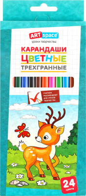 Набор цветных карандашей ArtSpace Лесные жители / CP_46638 - фото