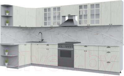 Готовая кухня Интерлиния Берес 1.5x3.7 левая - фото