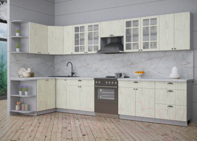 Готовая кухня Интерлиния Берес 1.5x3.7 левая