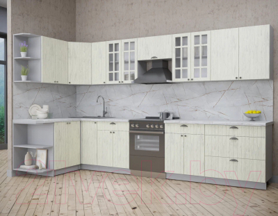 Готовая кухня Интерлиния Берес 1.5x3.5 левая