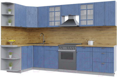 Готовая кухня Интерлиния Берес 1.5x3.2 левая - фото