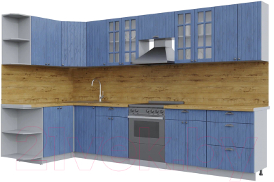 Готовая кухня Интерлиния Берес 1.5x3.4 левая - фото