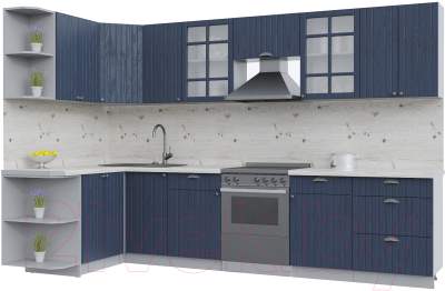 Готовая кухня Интерлиния Берес 1.5x3.2 левая - фото