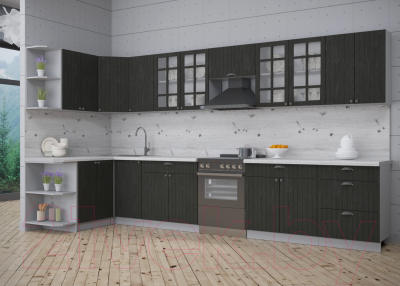 Готовая кухня Интерлиния Берес 1.5x3.8 левая