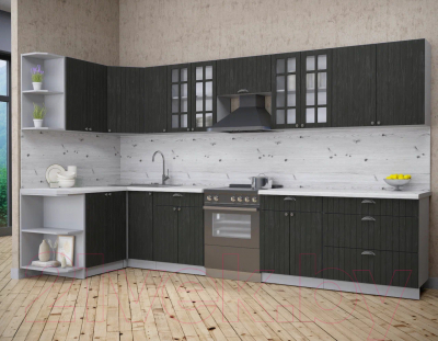 Готовая кухня Интерлиния Берес 1.5x3.5 левая