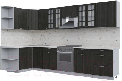Готовая кухня Интерлиния Берес 1.5x3.4 левая - фото