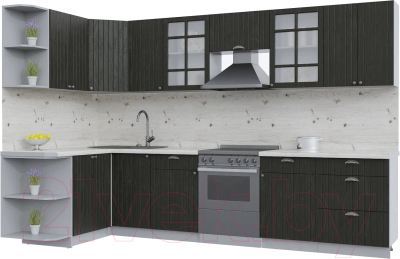 Готовая кухня Интерлиния Берес 1.5x3.2 левая - фото