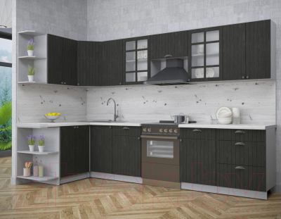 Готовая кухня Интерлиния Берес 1.5x3.2 левая