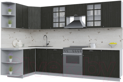 Готовая кухня Интерлиния Берес 1.5x3.1 левая - фото