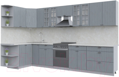 Готовая кухня Интерлиния Берес 1.5x3.5 левая - фото