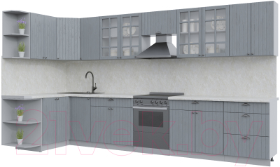 Готовая кухня Интерлиния Берес 1.5x3.8 левая - фото