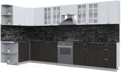 Готовая кухня Интерлиния Берес 1.5x3.8 левая - фото