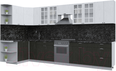 Готовая кухня Интерлиния Берес 1.5x3.7 левая - фото