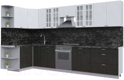 Готовая кухня Интерлиния Берес 1.5x3.5 левая - фото