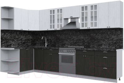 Готовая кухня Интерлиния Берес 1.5x3.4 левая - фото