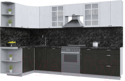 Готовая кухня Интерлиния Берес 1.5x3.2 левая - фото