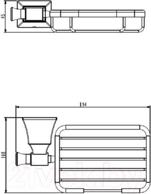 Мыльница Art&Max Genova AM-M-077-CR