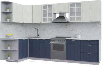 Готовая кухня Интерлиния Берес 1.5x3.2 левая - фото