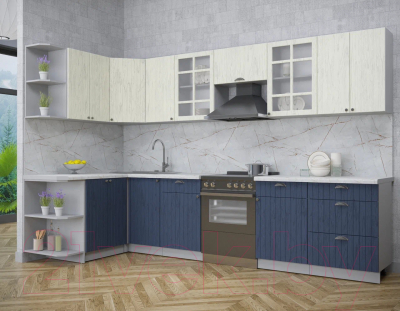 Готовая кухня Интерлиния Берес 1.5x3.2 левая