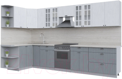 Готовая кухня Интерлиния Берес 1.5x3.5 левая - фото