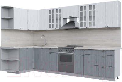 Готовая кухня Интерлиния Берес 1.5x3.4 левая - фото