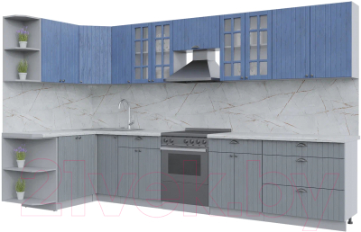 Готовая кухня Интерлиния Берес 1.5x3.5 левая - фото