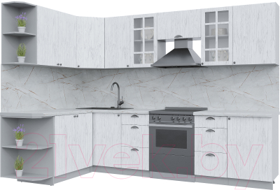 Готовая кухня Интерлиния Берес 1.7x2.9 левая - фото