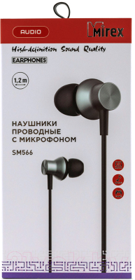 Наушники-гарнитура Mirex SM566 / 13705-SM566MGR