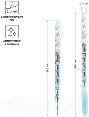 Набор гелевых ручек ArtSpace Кот-сластена / GPCC12_53043