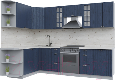 Готовая кухня Интерлиния Берес 1.7x2.8 левая - фото