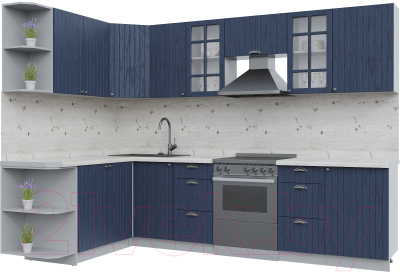 Готовая кухня Интерлиния Берес 1.7x2.9 левая - фото