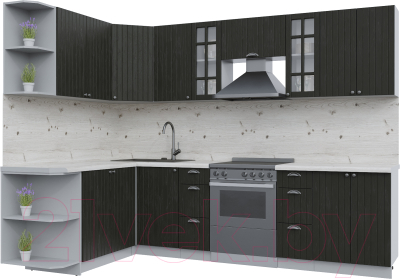 Готовая кухня Интерлиния Берес 1.7x2.8 левая - фото