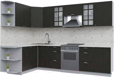 Готовая кухня Интерлиния Берес 1.7x2.9 левая - фото