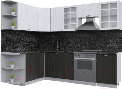 Готовая кухня Интерлиния Берес 1.7x2.6 левая - фото