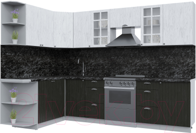 Готовая кухня Интерлиния Берес 1.7x2.9 левая - фото