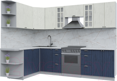 Готовая кухня Интерлиния Берес 1.7x2.8 левая - фото