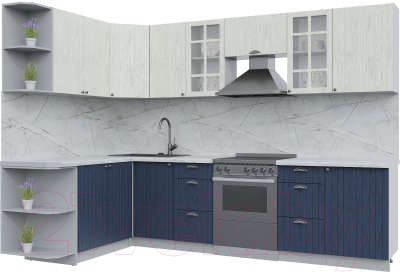 Готовая кухня Интерлиния Берес 1.7x2.9 левая - фото